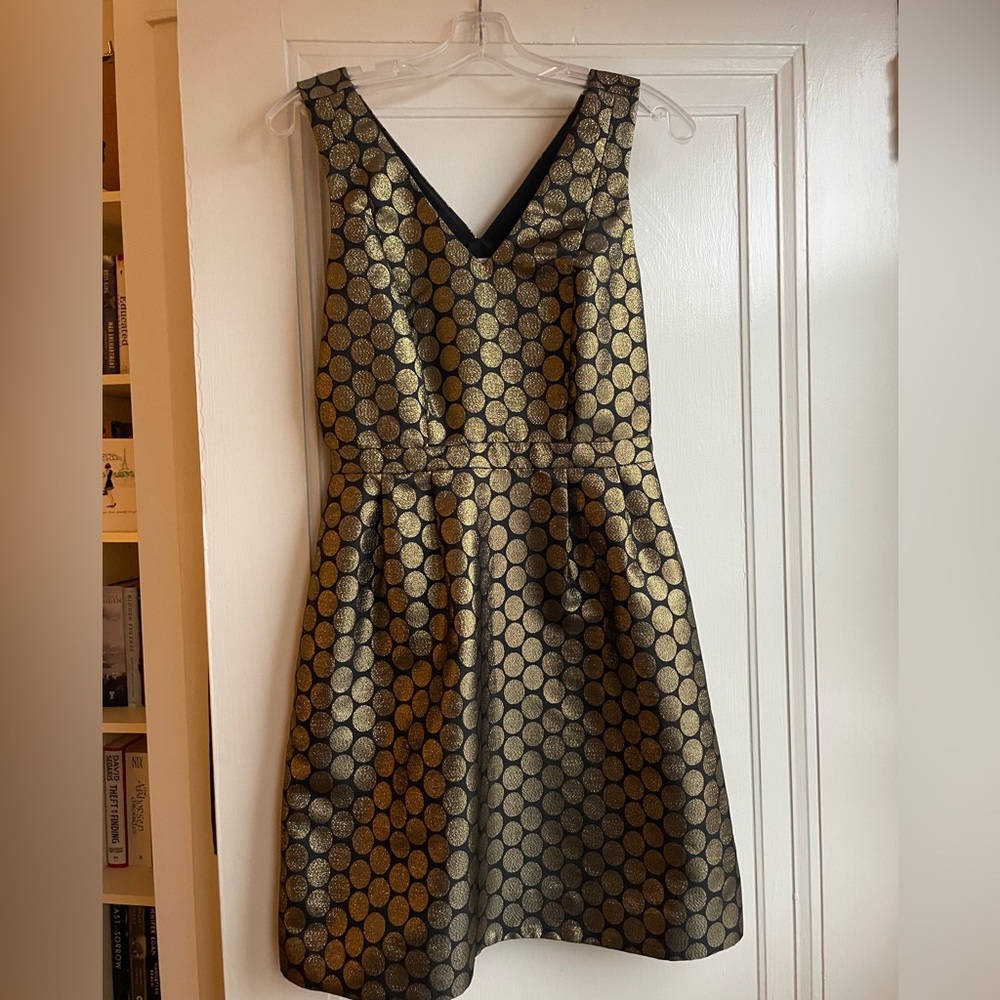 Black and gold J.Crew party dress